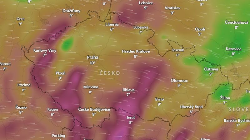 Části Česka zasáhne silný vítr, varují meteorologové